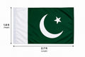 Pakistan Flag 1.8 ft × 2.7 ft – Premium Polyester Green & White National Flag for 14 August & Outdoor Use