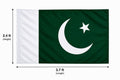 Pakistan Flag 2.4 ft × 3.7 ft – Premium Polyester Green & White National Flag for 14 August & Outdoor Use