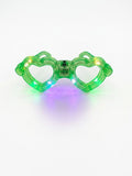 LED Heart Shape Glasses Green Light for 14 August Independence Day